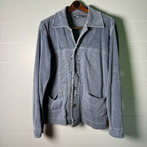 Cotton Stuff Classics Button Down Cardigan, Blue Size XL 100% Cotton